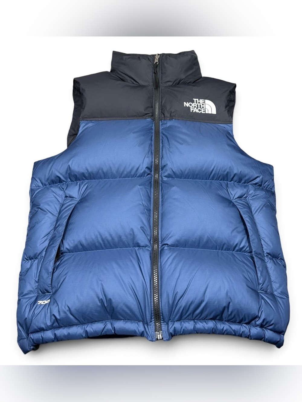 The North Face Nuptse 700 Down Fill Puffer Vest Navy Blue Black Size Men’s Small